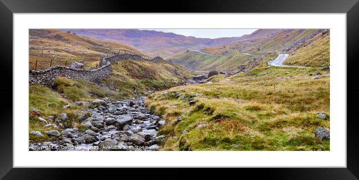 Wrynose Pass Framed Mounted Print by David Hare
