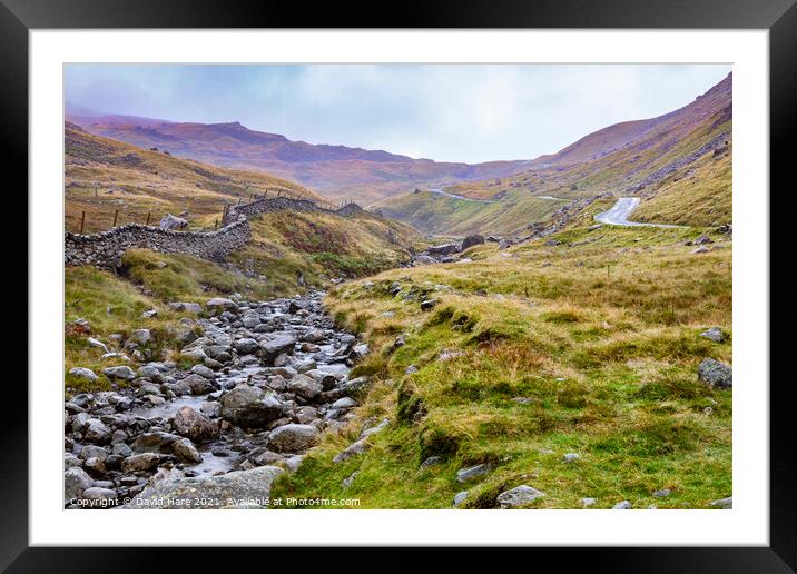 Wrynose Pass Framed Mounted Print by David Hare
