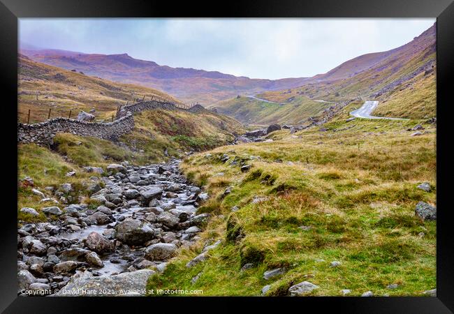 Wrynose Pass Framed Print by David Hare