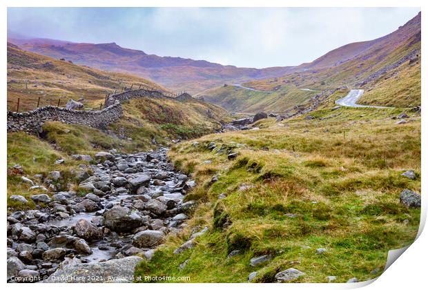 Wrynose Pass Print by David Hare