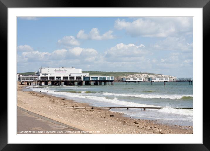 Sandown Pier, Isle of Wight Framed Mounted Print by Elaine Hayward