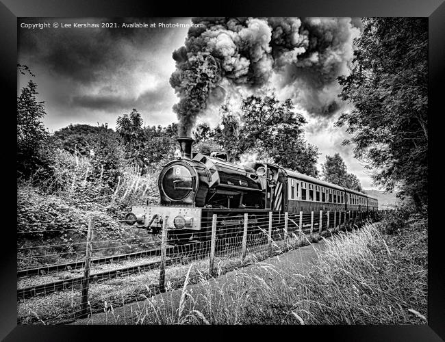 JESSIE - Steam Engine at Blaenavon Heritage Railway (Monochrome) Framed Print by Lee Kershaw