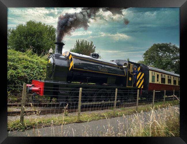 JESSIE - Steam Engine at Blaenavon Heritage Railway Framed Print by Lee Kershaw