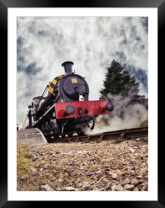 JESSIE - Steam Engine at Blaenavon Heritage Railway Framed Mounted Print by Lee Kershaw