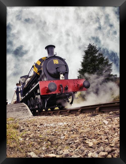 JESSIE - Steam Engine at Blaenavon Heritage Railway Framed Print by Lee Kershaw