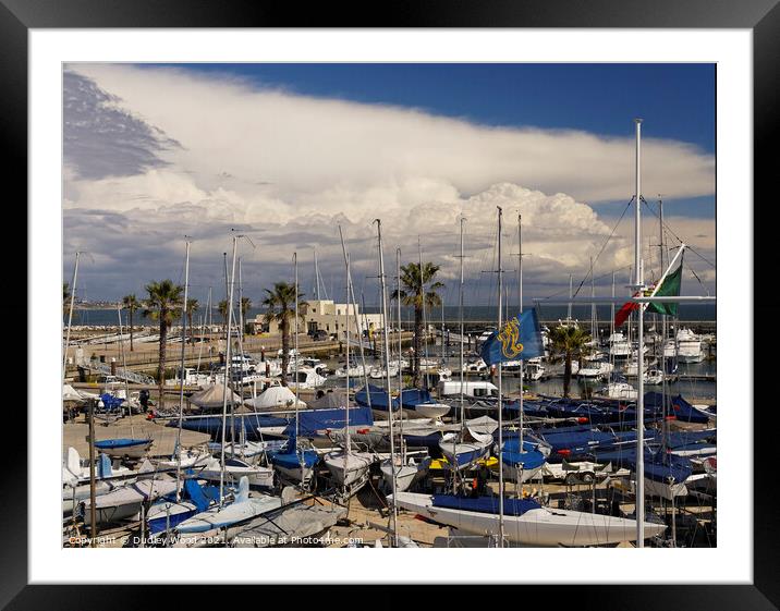 Majestic Boats in Churning Waves Framed Mounted Print by Dudley Wood