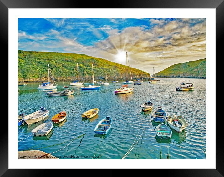 Solva Harbour Pembrokeshire Framed Mounted Print by chris hyde
