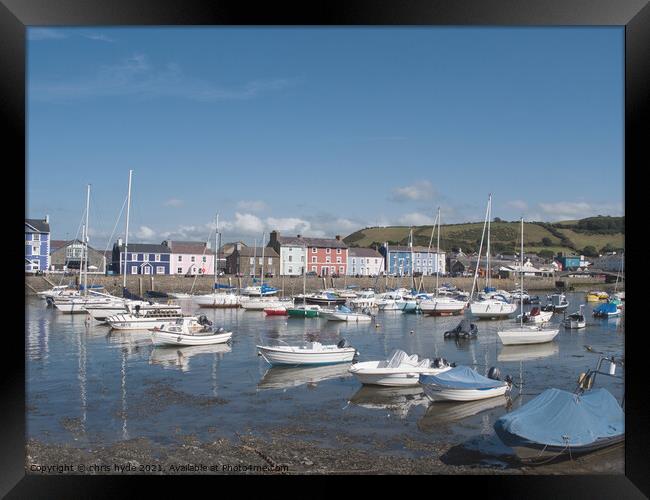 Aberaeron Harbour Caredigion Wales Framed Print by chris hyde