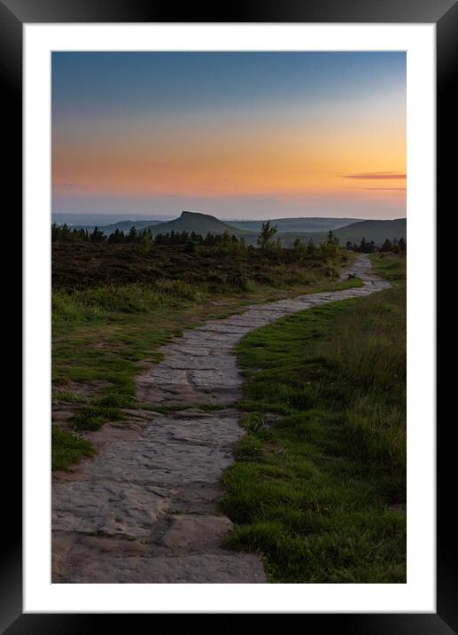 Dawn on the Cleveland Way Framed Mounted Print by Gary Eason