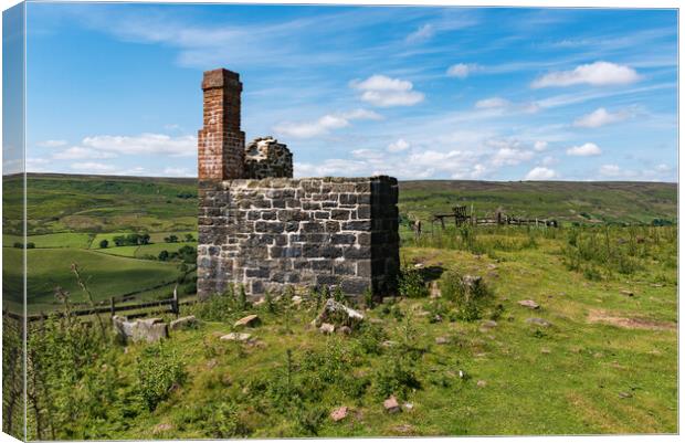 Railway cottage ruins Rosedale Canvas Print by Gary Eason