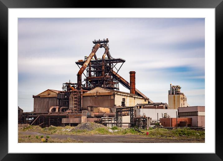 Redcar Steelworks blast furnace Framed Mounted Print by Gary Eason