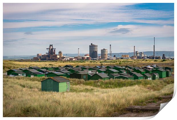 Former Redcar Steelworks from South Gare Print by Gary Eason
