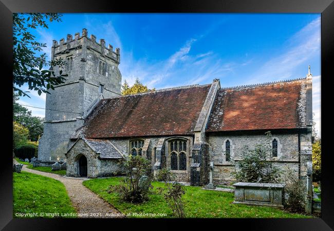 St Olave’s Church Gatcombe Framed Print by Wight Landscapes