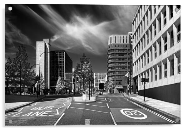 Downtown Sheffield Acrylic by Darren Galpin