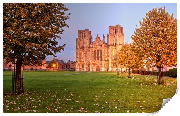 Wells Cathedral West Front Wells Somerset Print by austin APPLEBY