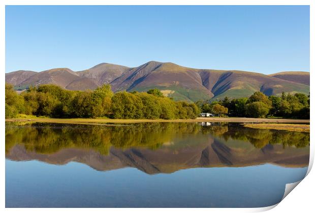 Skiddaw Reflected Print by Roger Green