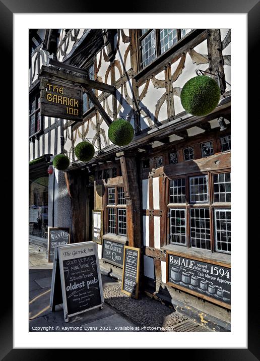 The Garrick Inn Framed Mounted Print by Raymond Evans