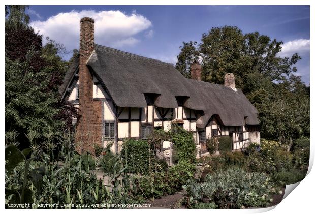 Anne Hathaway's Cottage Stratford upon Avon UK Print by Raymond Evans