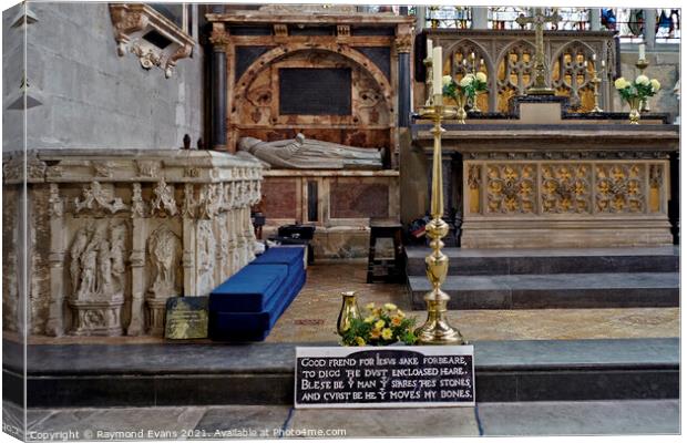 William Shakespeare grave Canvas Print by Raymond Evans