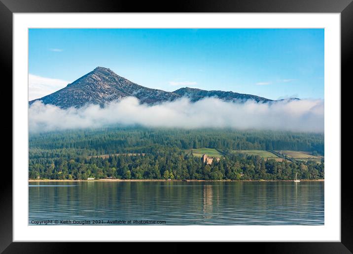 Goat Fell and Brodick Castle, Isle of Arran Framed Mounted Print by Keith Douglas