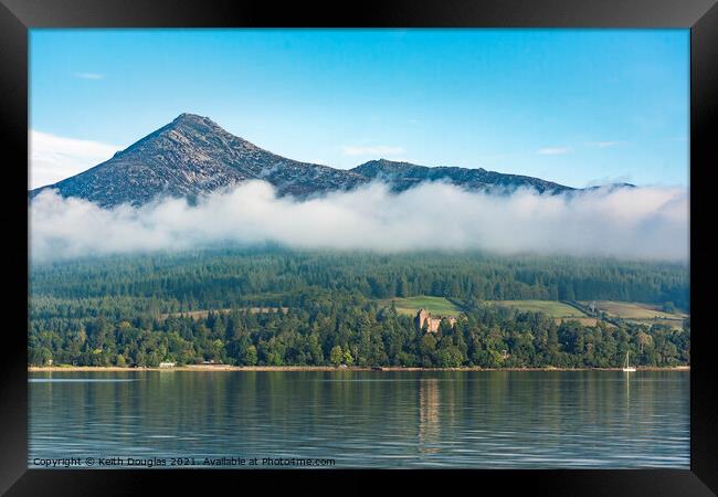 Goat Fell and Brodick Castle, Isle of Arran Framed Print by Keith Douglas
