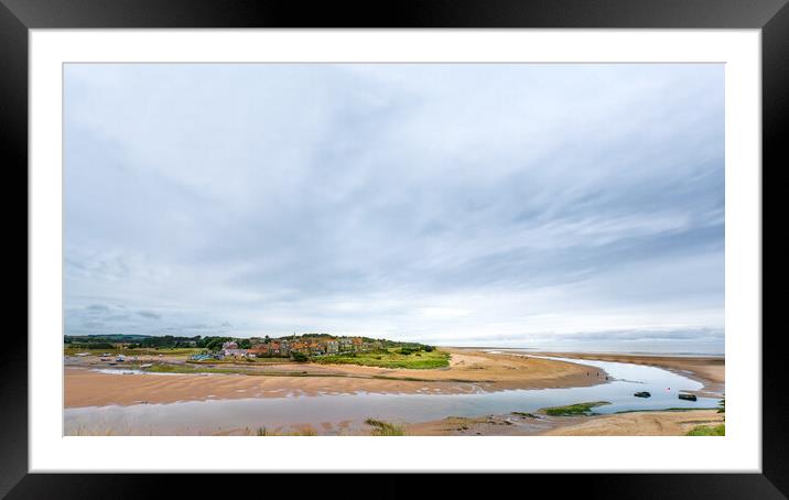 Alnmouth Panorama Framed Mounted Print by Mark Jones