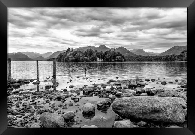 Derwentwater at Low Tide Framed Print by Roger Green