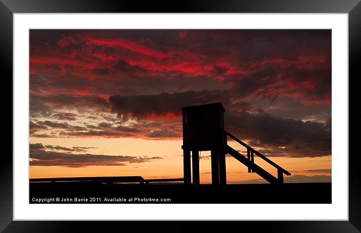 Fire in the Sky Framed Mounted Print by John Barrie