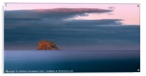 Bass Rock Sunset  Acrylic by Anthony McGeever