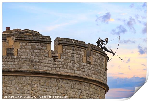 Tower of London Archer Print by Mark Draper