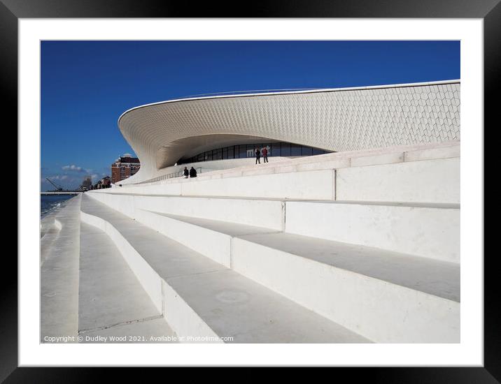 Curving Modern Architecture in Lisbon Framed Mounted Print by Dudley Wood