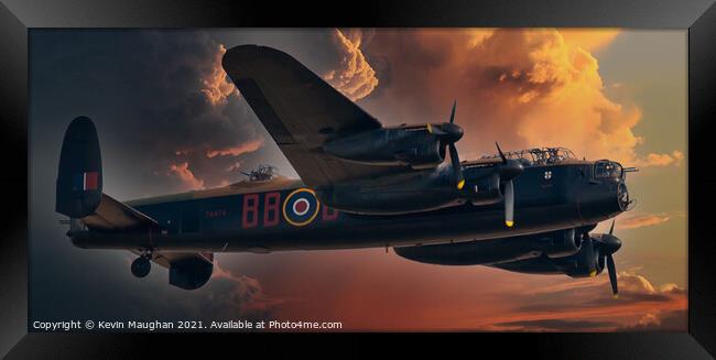 Digital Art Lancaster Bomber Framed Print by Kevin Maughan