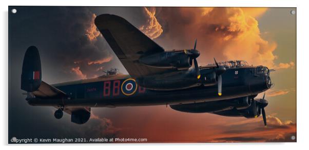 Digital Art Lancaster Bomber Acrylic by Kevin Maughan