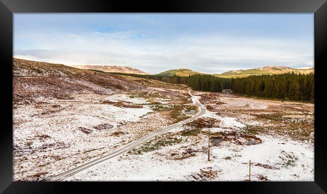 Snow covered Cairnsmore of Fleet at the Big Water of Fleet Railway Viaduct Framed Print by SnapT Photography