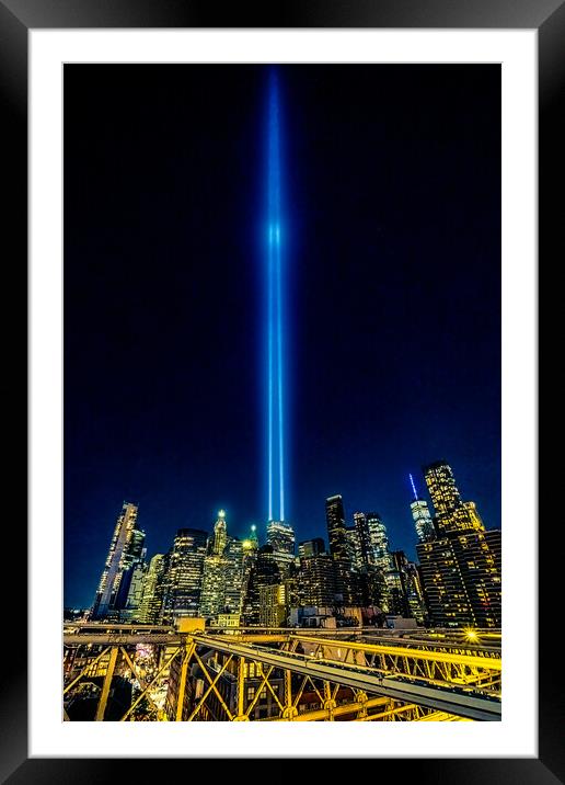 Tribute In Light Framed Mounted Print by Chris Lord