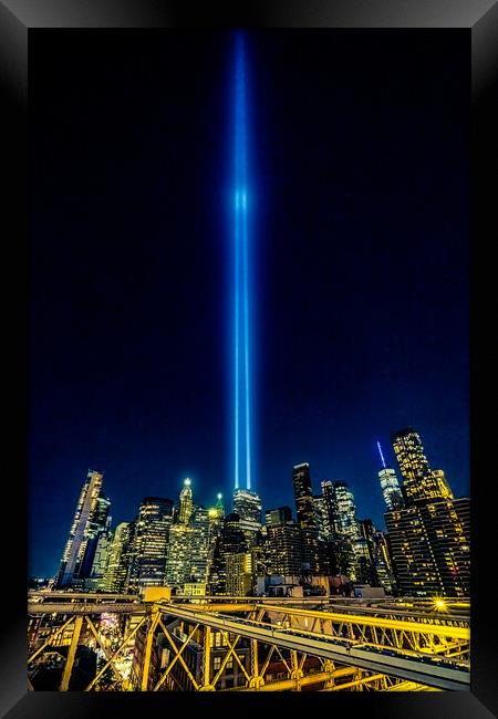 Tribute In Light Framed Print by Chris Lord