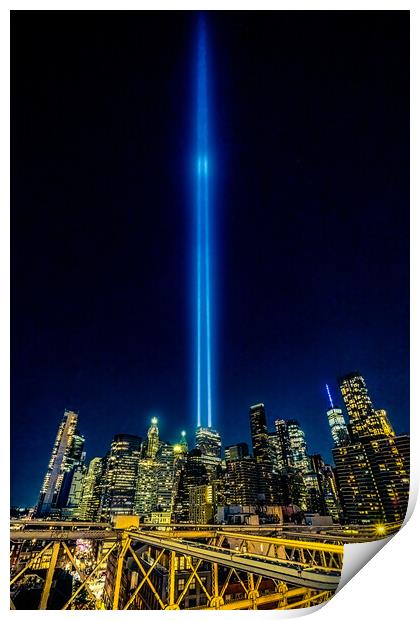 Tribute In Light Print by Chris Lord