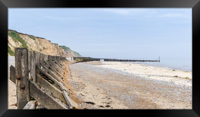 West Runton beach panorama Framed Print by Jason Wells