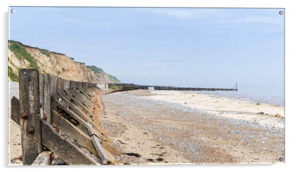 West Runton beach panorama Acrylic by Jason Wells
