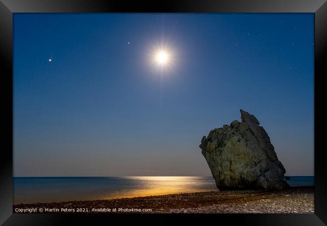 Beauty in Moonlight Framed Print by Martin Yiannoullou