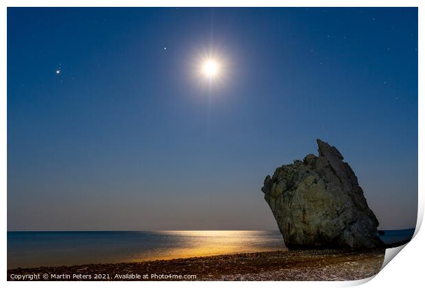 Beauty in Moonlight Print by Martin Yiannoullou