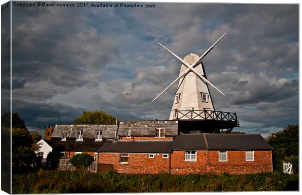 The Rye Windmill, East Sussex. 2 Canvas Print by Dawn O'Connor