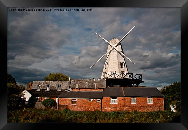 The Rye Windmill, East Sussex. 2 Framed Print by Dawn O'Connor