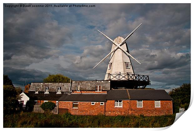 The Rye Windmill, East Sussex. 2 Print by Dawn O'Connor