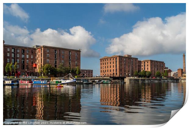 Royal Albert Dock Liverpool Print by Phil Longfoot