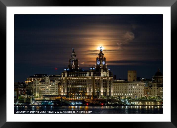Liverpool Moonrise Framed Mounted Print by Dominic Shaw-McIver