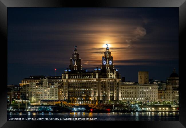 Liverpool Moonrise Framed Print by Dominic Shaw-McIver