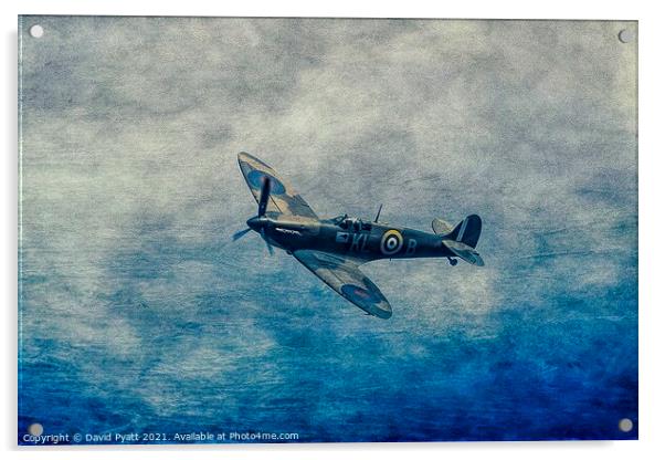 Spitfire Sea Art Acrylic by David Pyatt