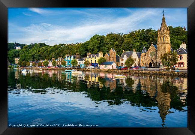 Main Street Tobermory at first light Framed Print by Angus McComiskey