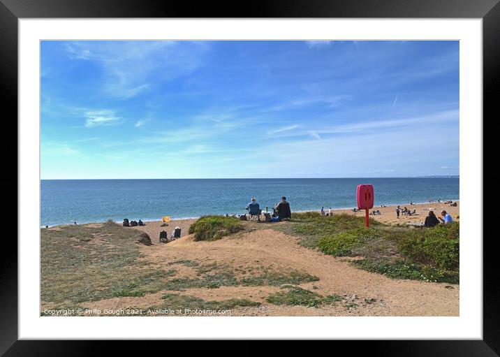 Picnic by the sea Framed Mounted Print by Philip Gough